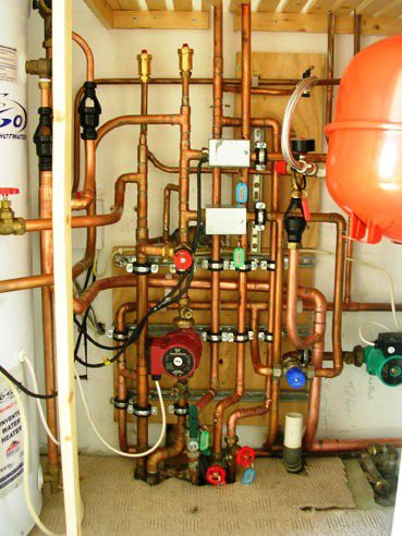 gas and heating pipework