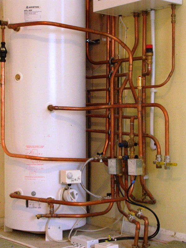 gas and heating pipework