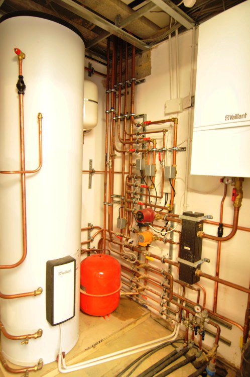 gas and heating pipework